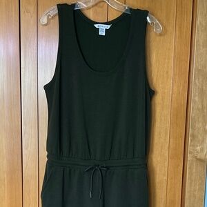 Athleta Coaster Luxe Jumpsuit Aspen Olive Size Large